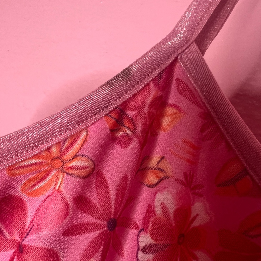Vintage pink mini floral dress - Picture 5 of 6